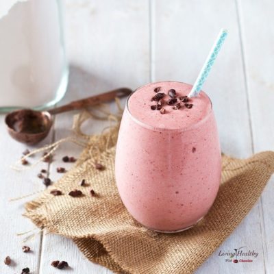 healthy strawberry dairy free shake